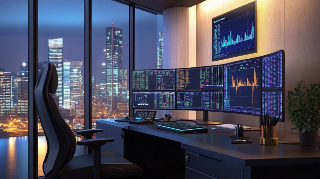 Cómo crear la configuración de escritorio ideal para un trader eficiente con sistemas multi-monitor profesionales